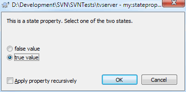 Property dialog state user types